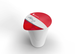 The rPET die cut lid market standard