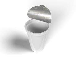 Unembossed separation lacquer feature for die cut lids